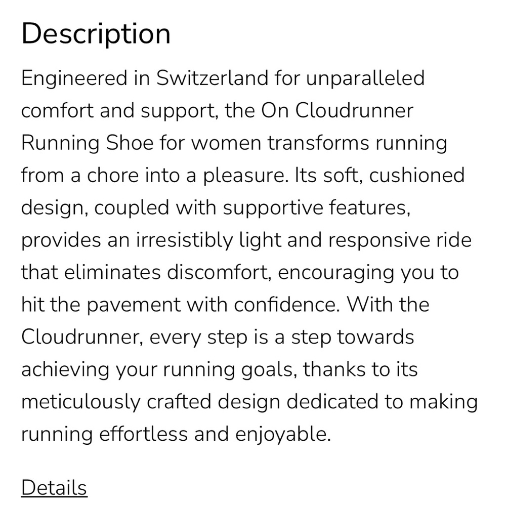On Cloudrunner - Size 9